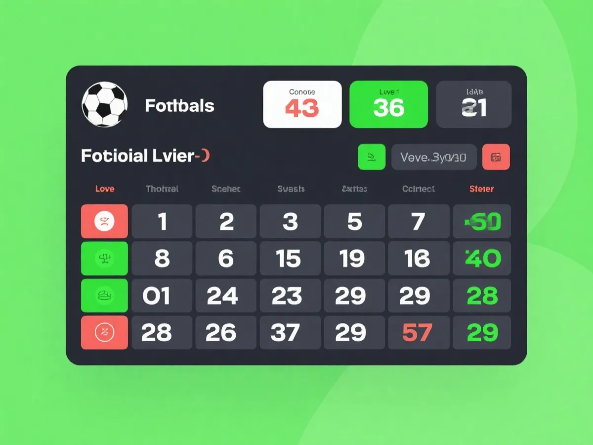 世界盃賽程與比分介面示意